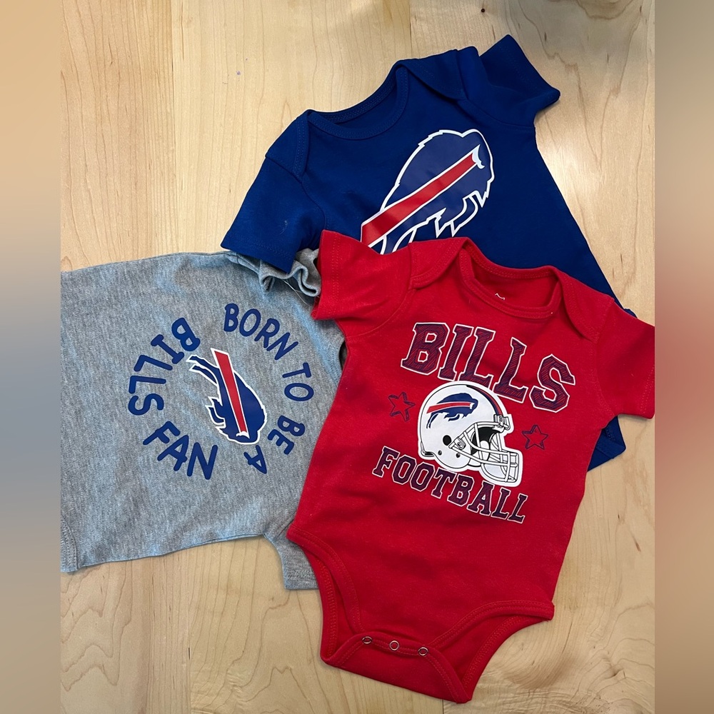 Buffalo Bills onesies - 3-pack - Baby size 3-6 months